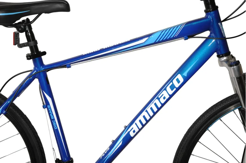 Ammaco Road Runner Pro D Plus 700c Sports Hybrid Blue-5